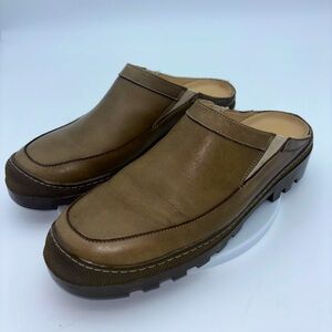 GIRAUDON SPORT NEW YORK Women's‎ Leather Mule Clog Loafer Chunky Slip On 40 US 9